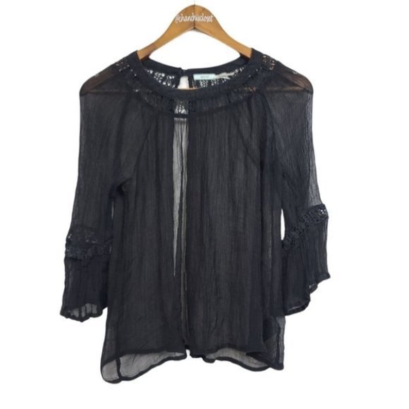 Urban Outfitters Kimchi Blue Sheer Open Back Top M